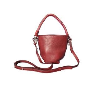 Elegant Red Leather Shoulder Bag